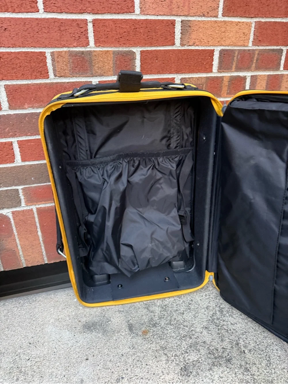 Briggs & Riley Half Moon Bay Yellow Rolling Carry On Suitcase Garment Bag